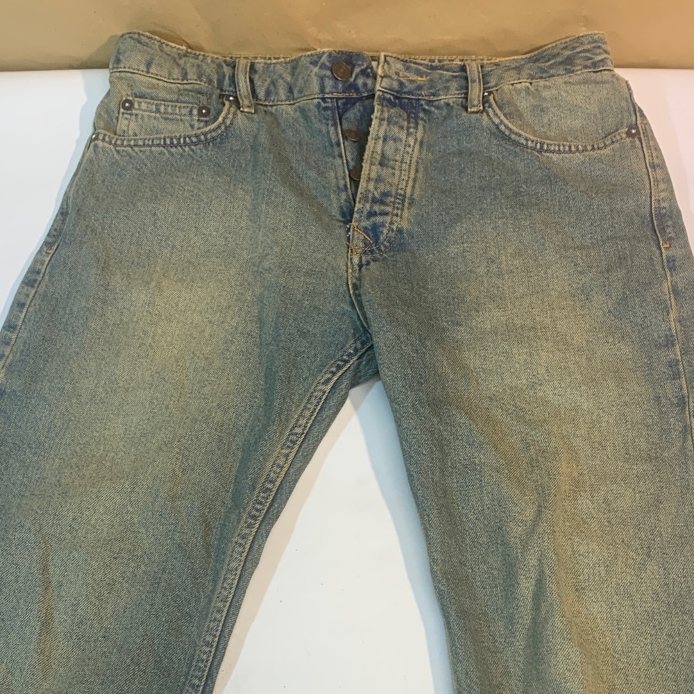 Topman Blue Denim Straight Leg Jeans Size W32/L30